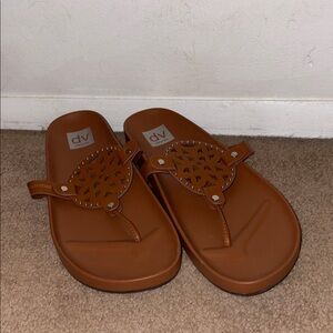 Brown Sandals with Cutout Design